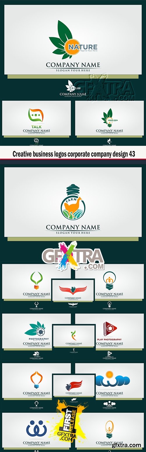 Creative business logos corporate company design 43