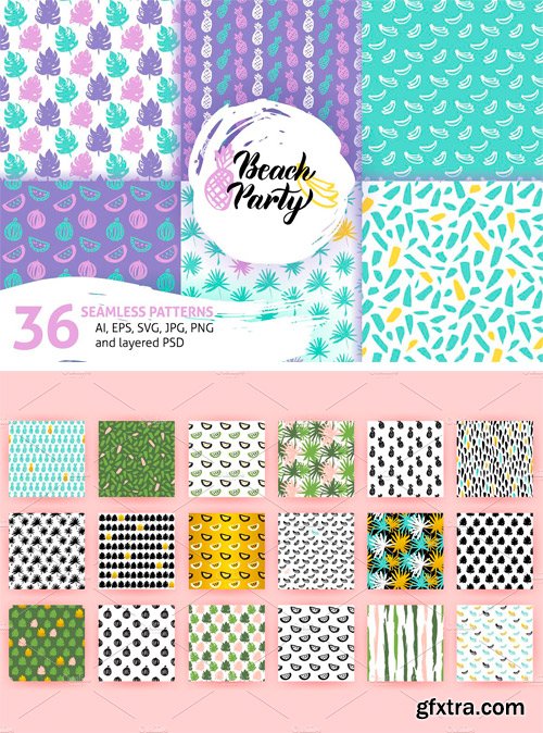 CM - Trendy Summer Seamless Patterns 1658623