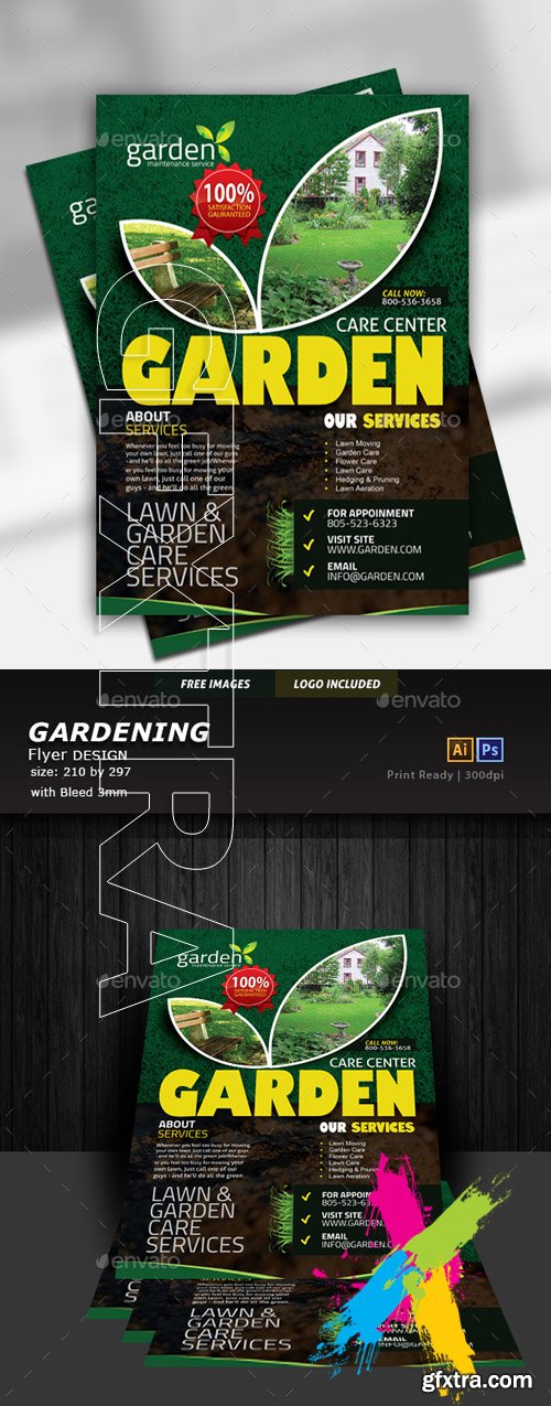 GraphicRiver - Garden Landscape Flyer 20381319