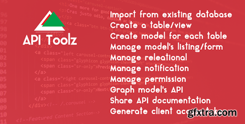 CodeCanyon - API Toolz v1.0 - PHP Laravel v5.4 Backend + API GUI Tools - 20280322