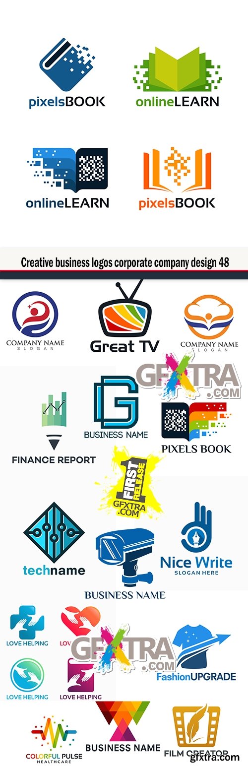 Creative business logos corporate company design 48