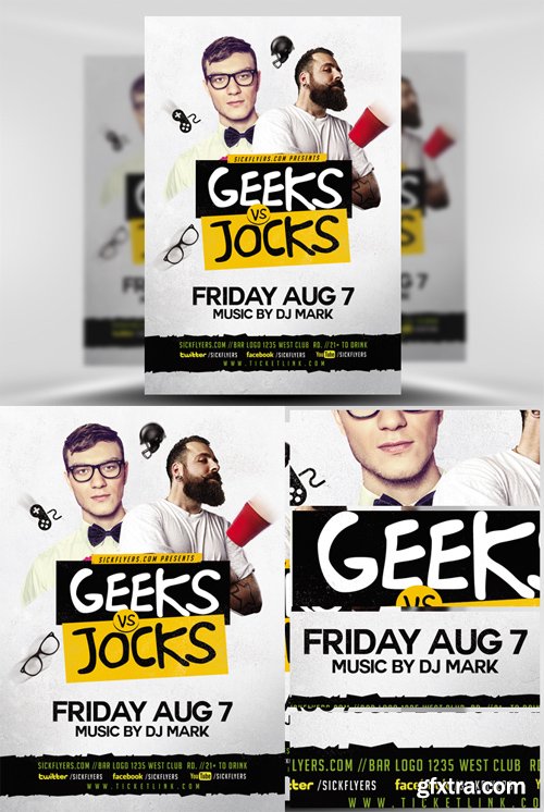 Geeks & Jocks Flyer Template