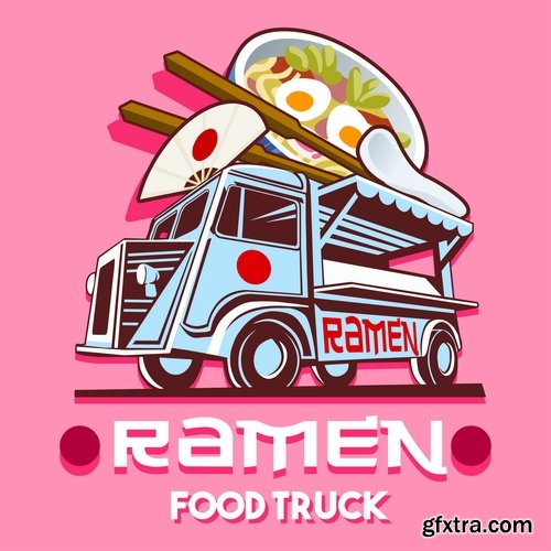 Food car logo signboard cafe restaurant menu 24 EPS