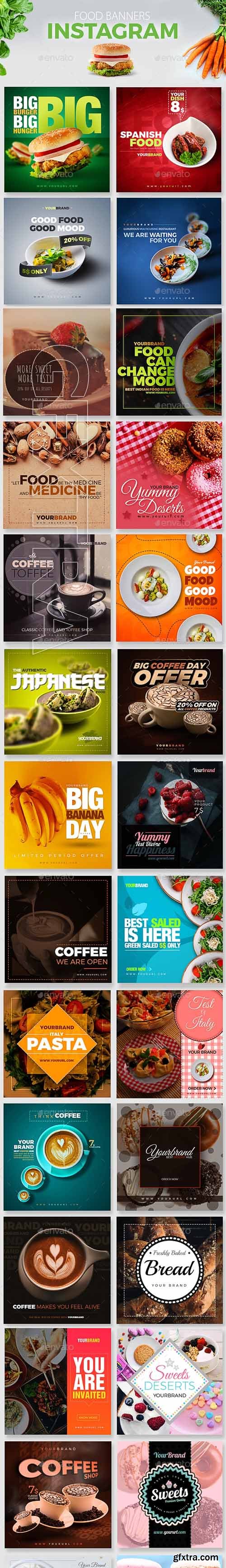 GraphicRiver - 50 Food Instagram Banners 20407025