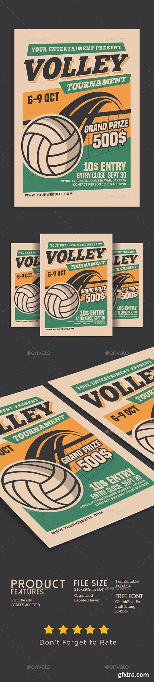 Graphicriver - Volleyball Tournament Flyer 20422706