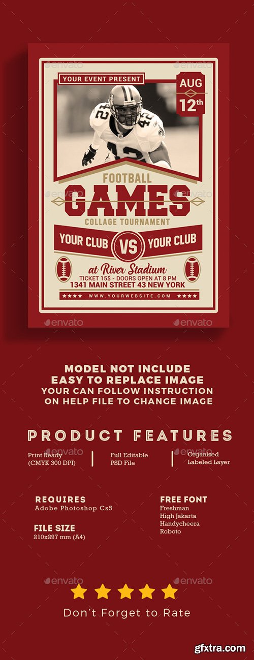 Graphicriver - American Football Game Flyer 20419042