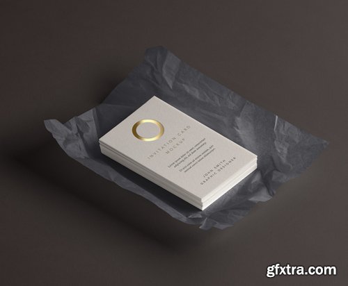 Psd Invitation Card Mockup