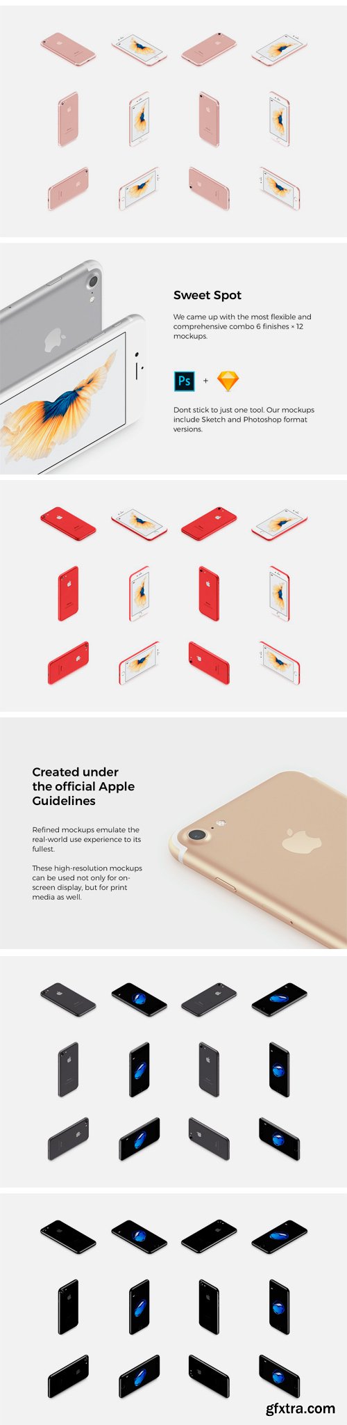 CM - 72 Isometric iPhone 7 Mockups 1682162