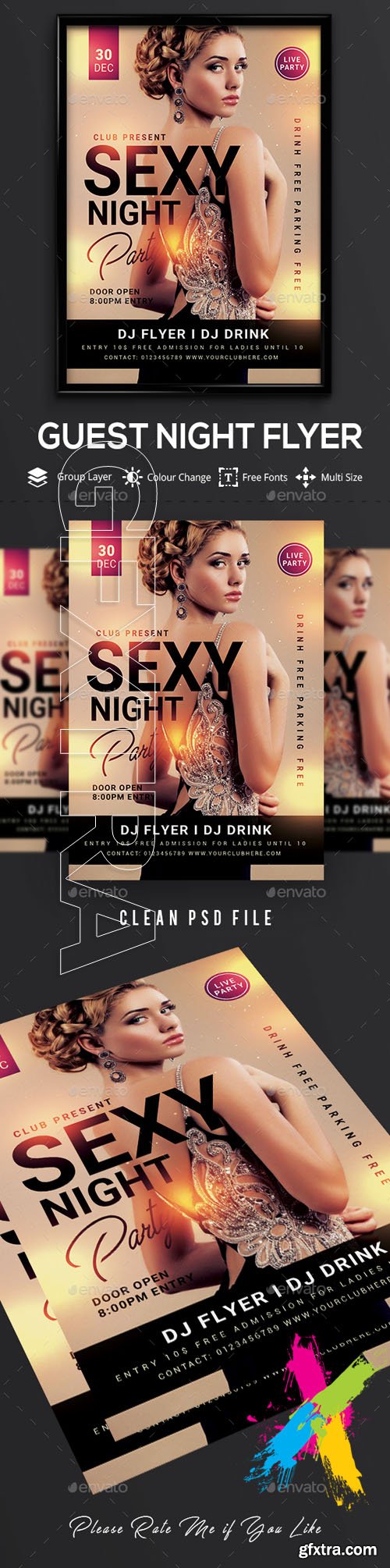 GraphicRiver - Sexy Night Party Flyer 20389748