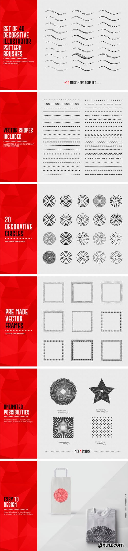 CM - 40 Decorative Pattern Brushes 1696567