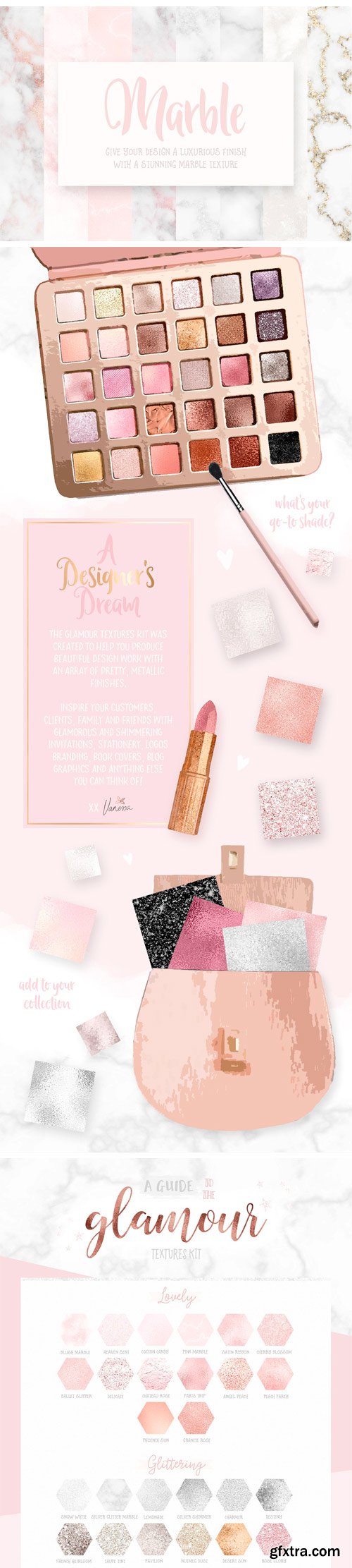 CM - Glitter, Rose Gold + Marble Textures 1675268