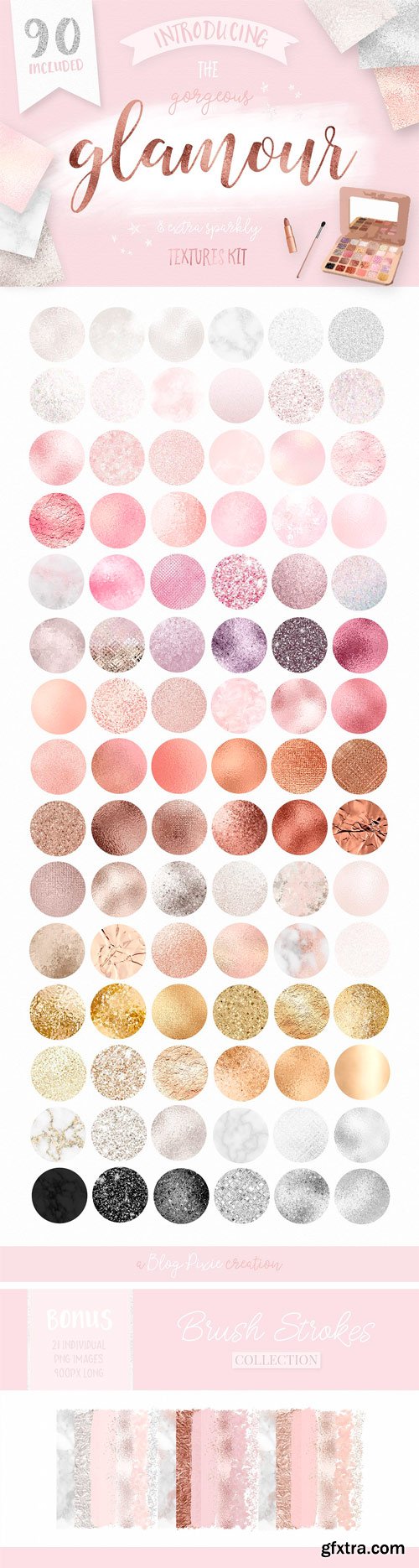 CM - Glitter, Rose Gold + Marble Textures 1675268