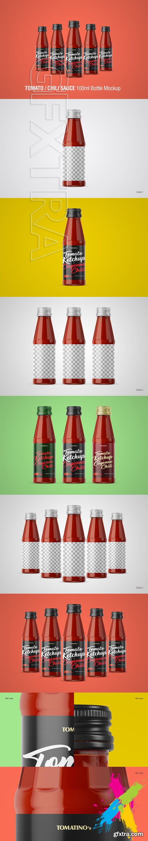 CM - Tomato Chili Sauce Bottle Mockup 1717440