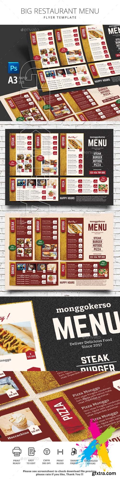 GraphicRiver - Big Restaurant Menu 20417467