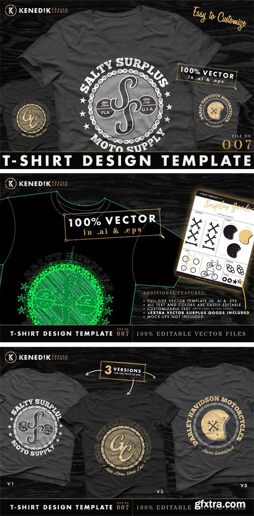 CM - T-Shirt Design Template 007 1696908