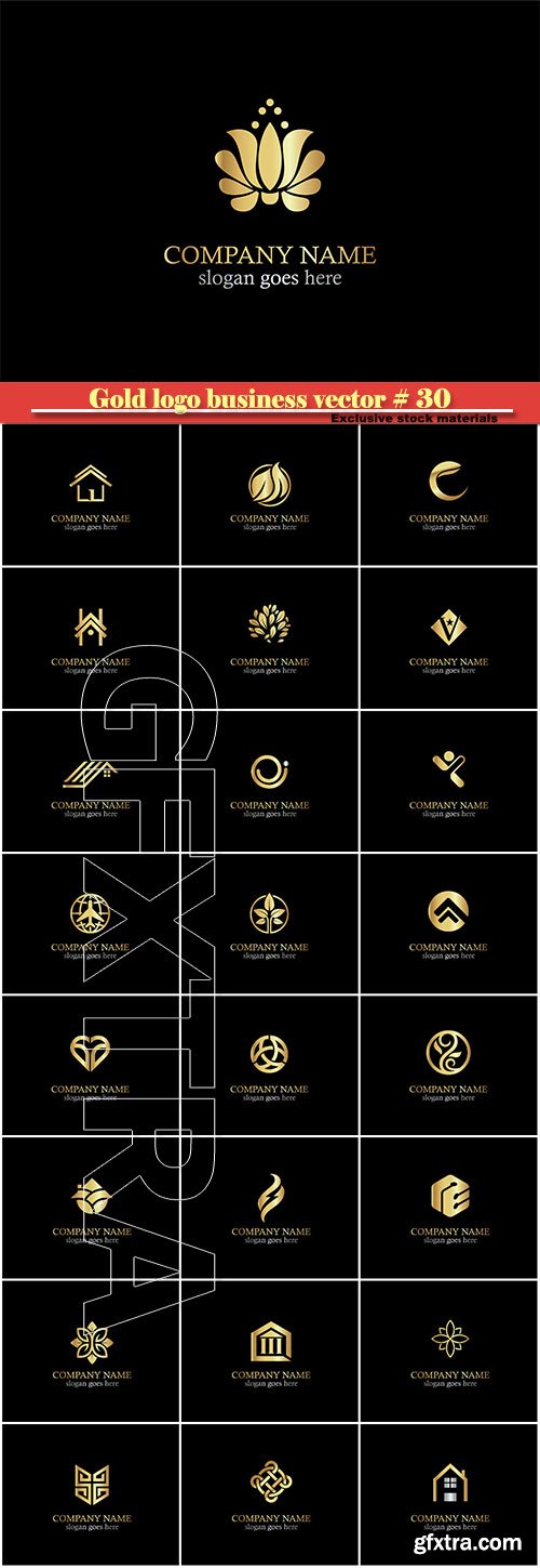 Gold logo business vector illustration # 30