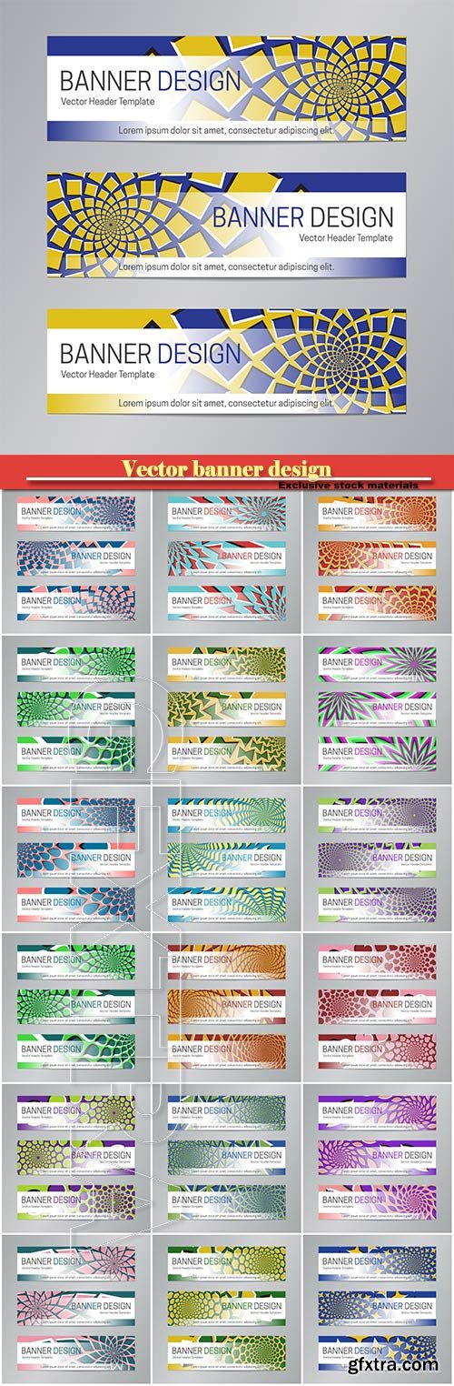 Vector banner design, abstract web header template