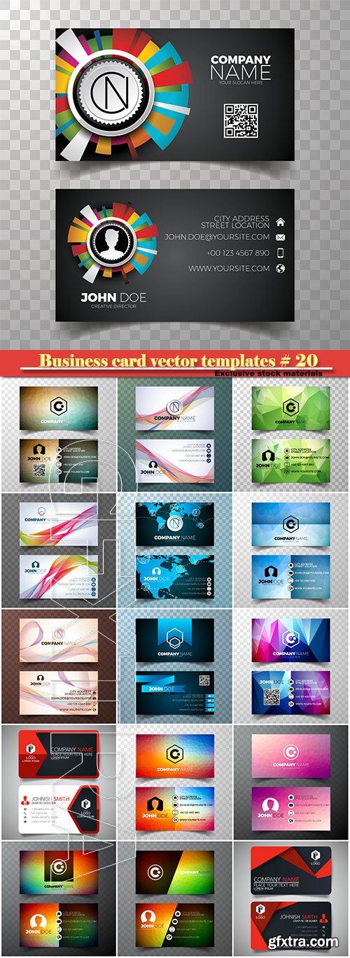 Business card vector templates # 20