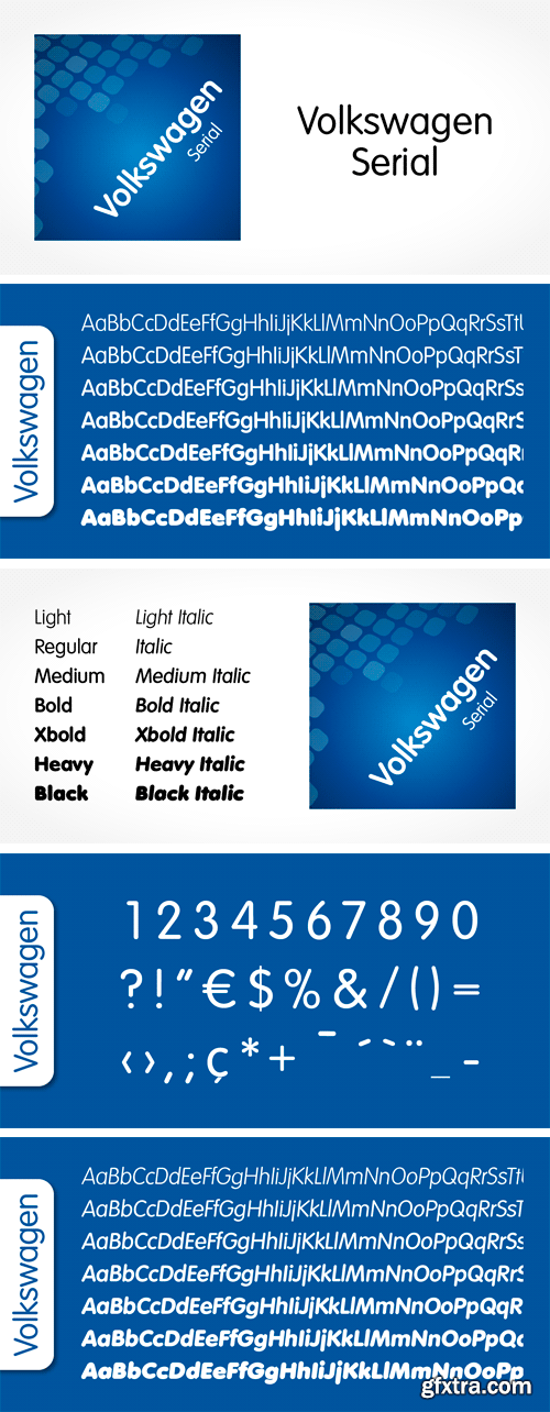 Volkswagen Serial Font Family