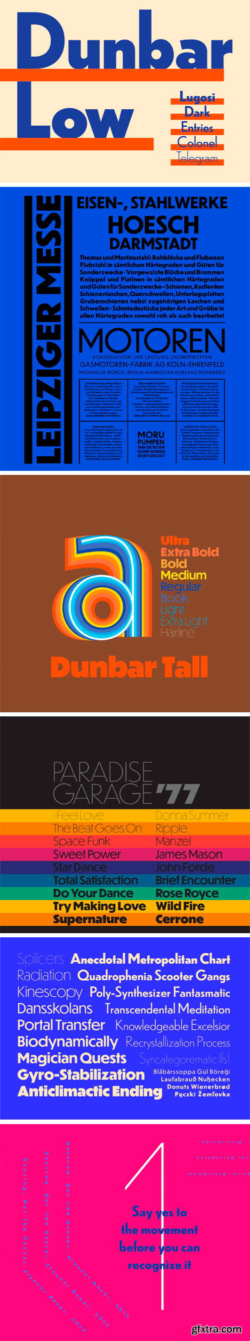 Dunbar Font Family