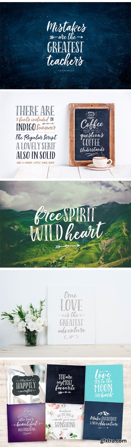 CM - Indigo Summer Font Trio 1483778