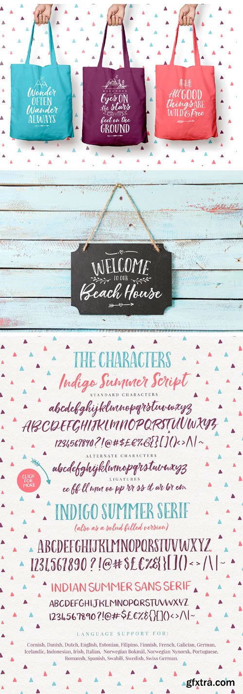 CM - Indigo Summer Font Trio 1483778