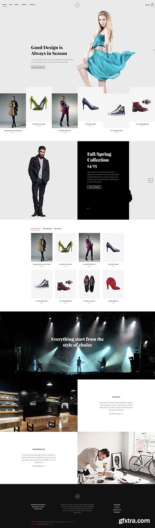 JoomlArt - JA Cagox v1.0.7 - Responsive Joomla template for Fashion Store