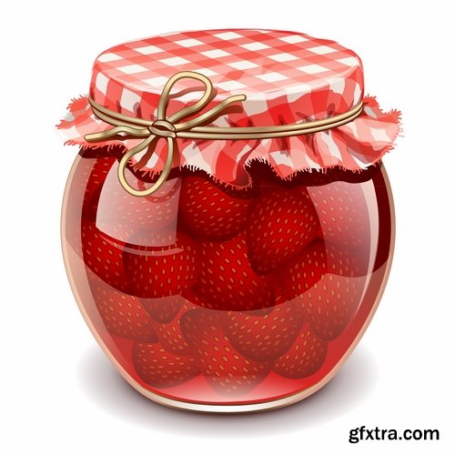 Jam of strawberry cherry bank of berry sweetness 25 EPS