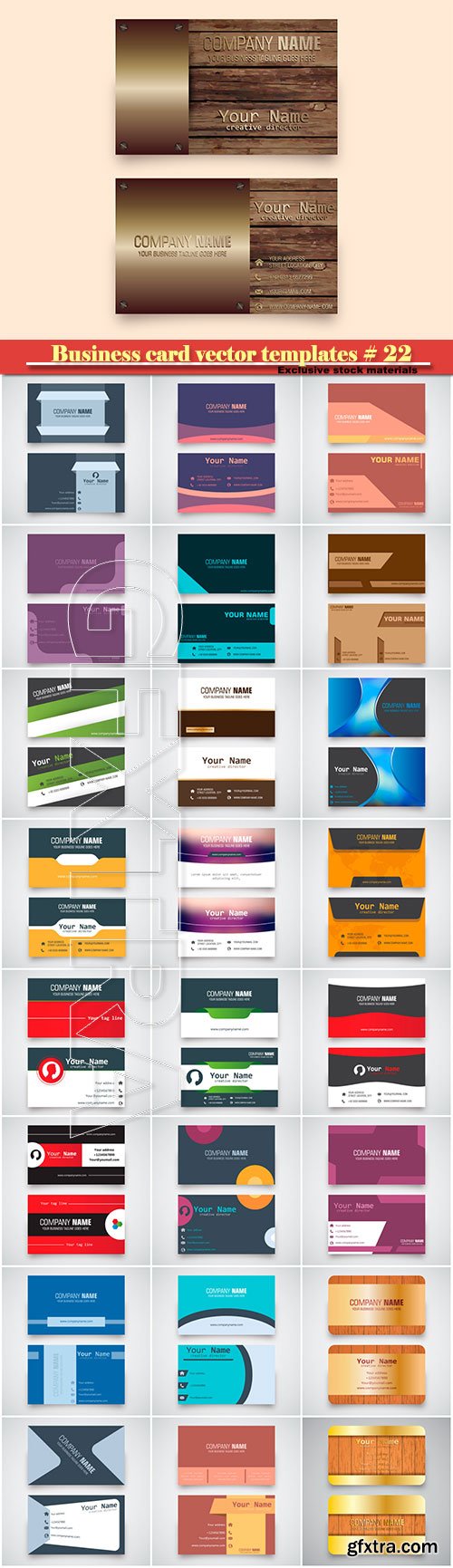 Business card vector templates # 22