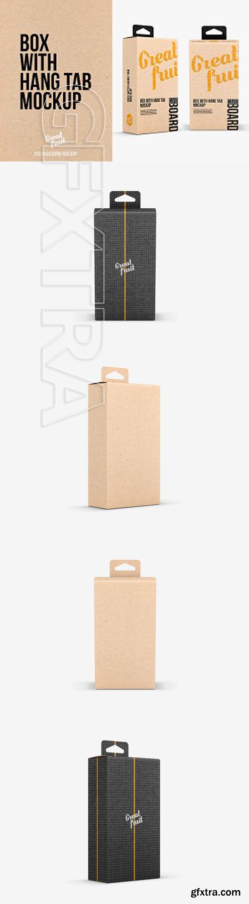 CM - Box with Hang Tab PSD Mockup 1719089