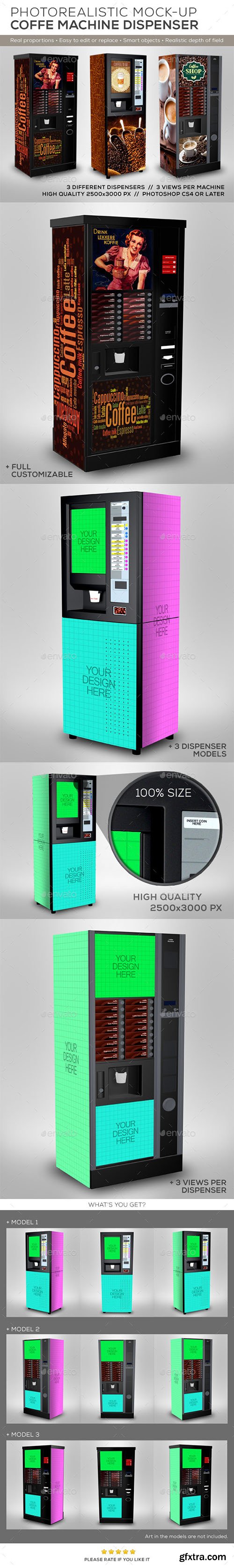 Graphicriver Coffee Cup Dispenser Machine Mock-Up 8819603