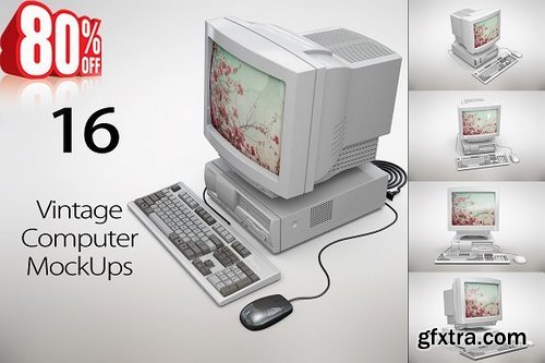 CM - Bundle Vintage Computer Mockup 1309142