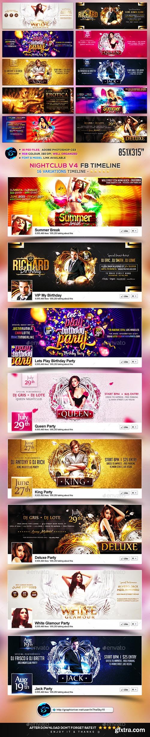 Graphicriver Nightclub V4 FB Timeline Cover 12368302