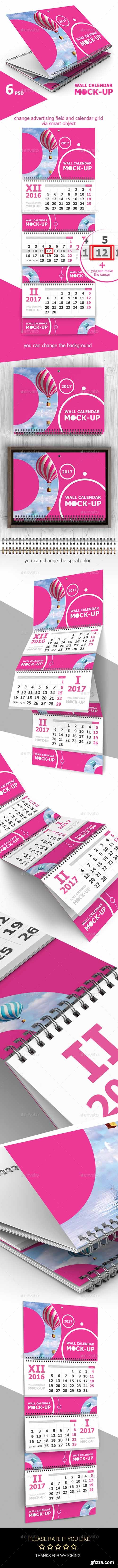 Graphicriver Wall Calendar Mock-Ups 16826508