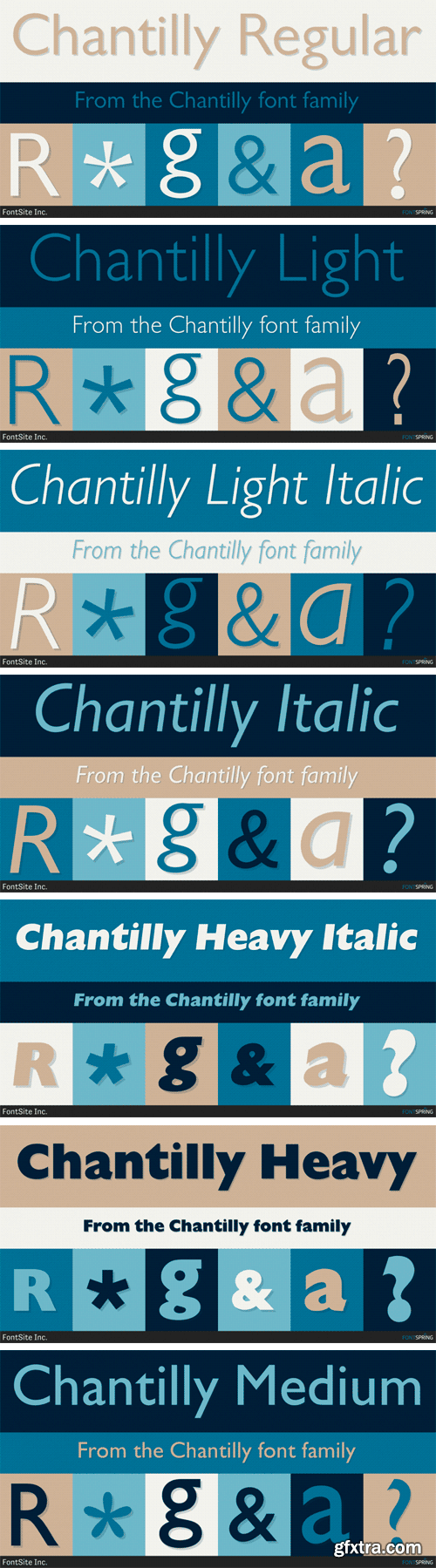 Chantilly Font Family