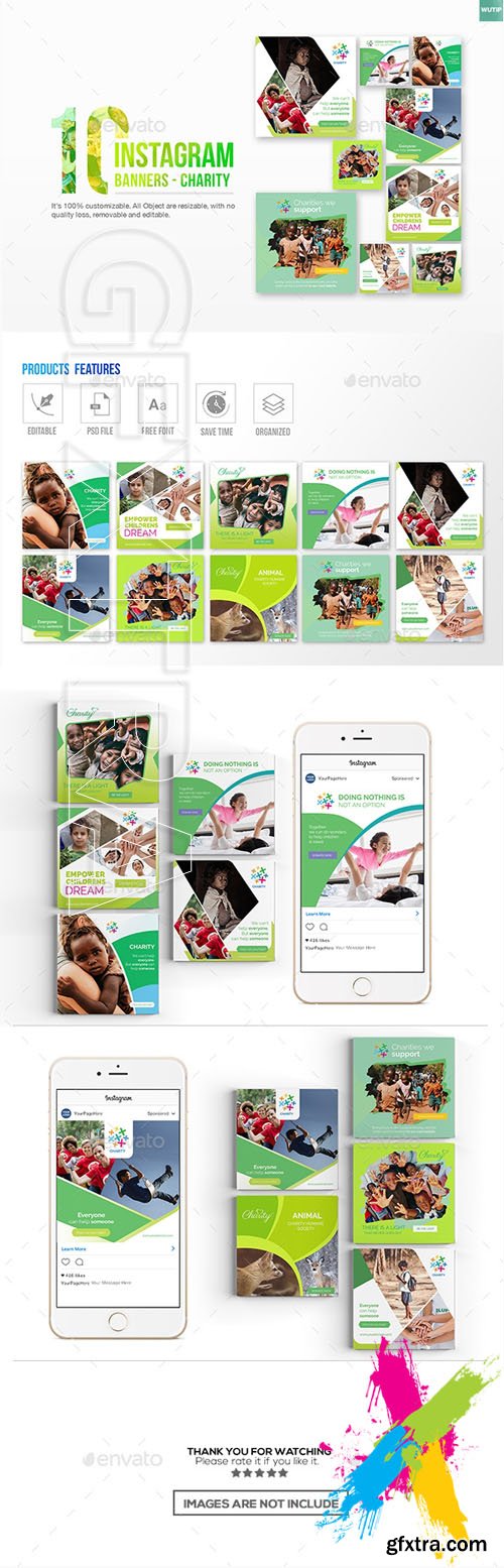 GraphicRiver - 10 Instagram Post Banner - Charity 02 20409801