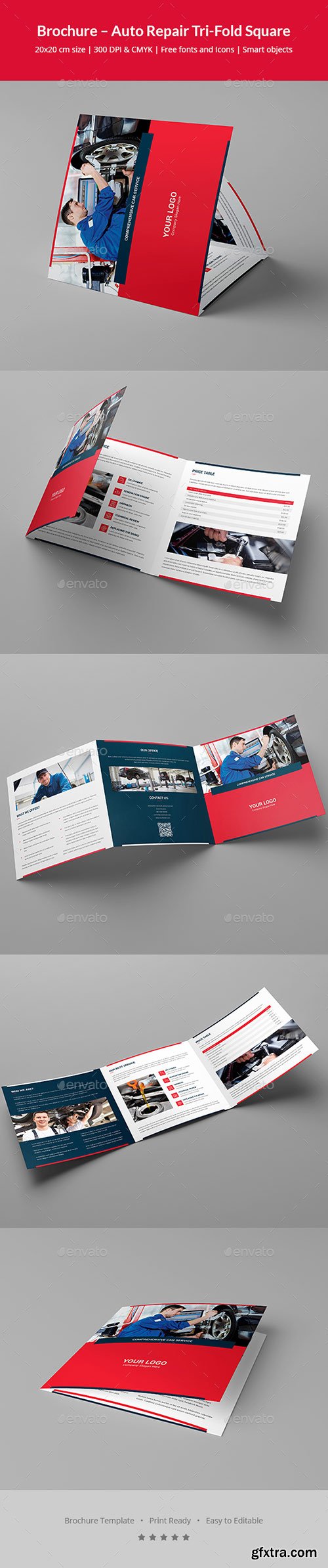 Graphicriver - Brochure – Auto Repair Tri-Fold Square 20452340