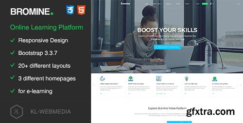 ThemeForest - Bromine - Online Learning Platform HTML5 Template (Update: 26 May 17) - 19567266