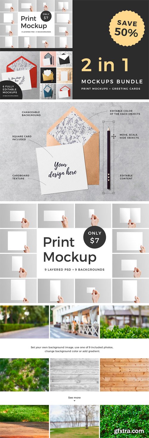 CM - NEW! 2 in 1 Print Mockups Bundle 1680414