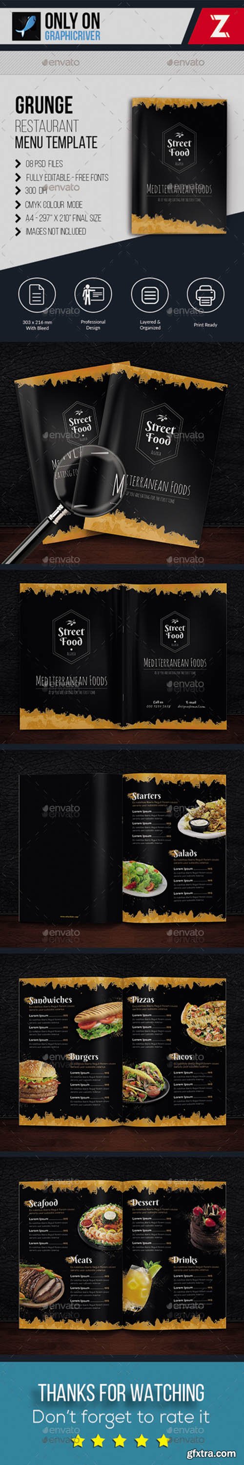 GR - Grunge Restaurant Menu Template 20259204