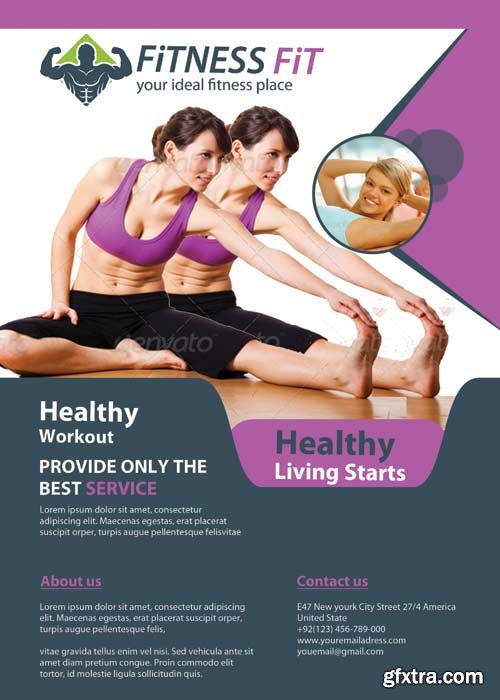 Fitness Flyer V33 PSD Template