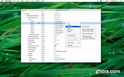 JSON Editor v1.12 (Mac OS X)