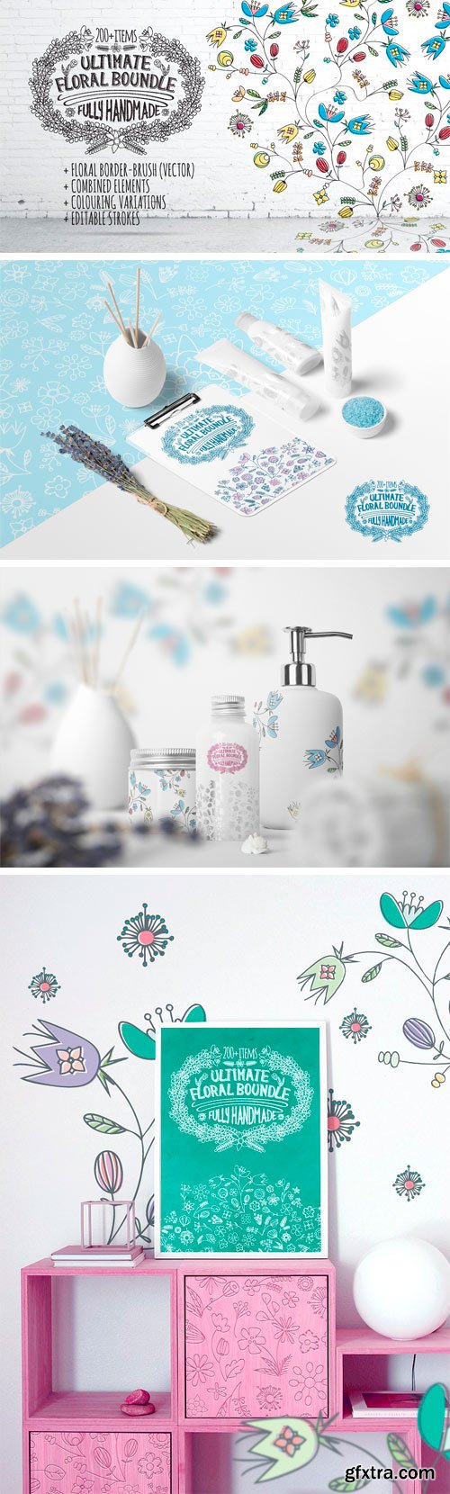 CM - Hand-Drawn Vintage Floral DIY Kit 1696691