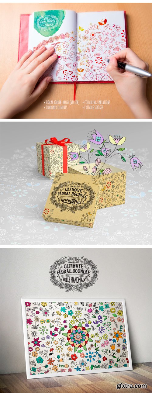 CM - Hand-Drawn Vintage Floral DIY Kit 1696691