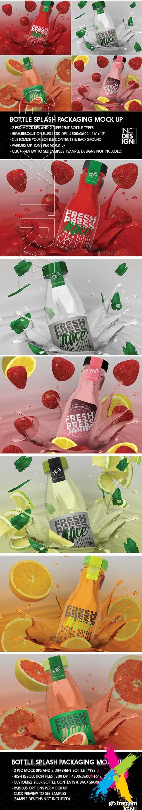 GraphicRiver - Bottle Juice Splash Packaging Mock Up 20456875