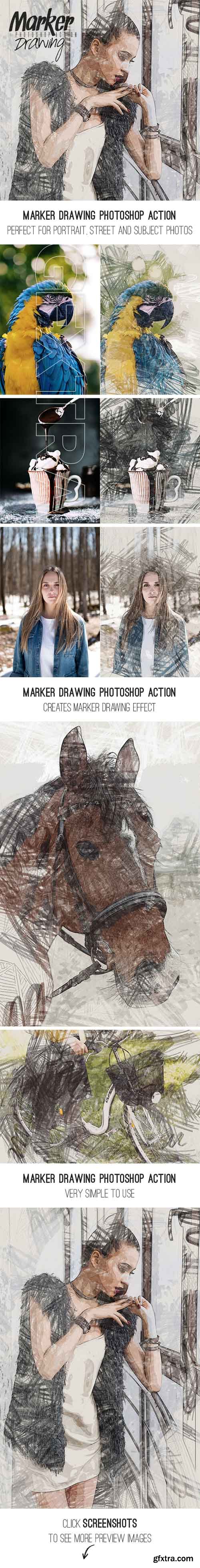 GraphicRiver - Marker Drawing Photoshop Action 20377468