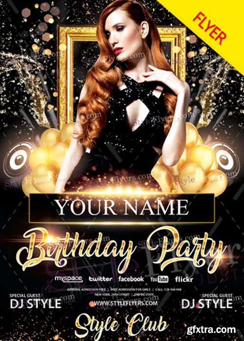 Birthday Party V37 Flyer PSD Template