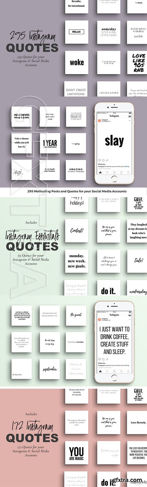 Creativemarket - 295 Social Media Quotes Minimalist 1739256