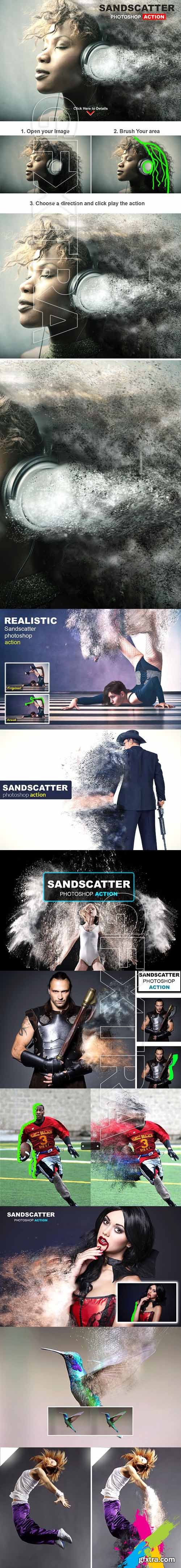 Creativemarket - Sand Scatter Photoshop Action 1738974