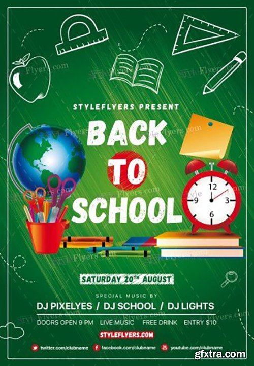 Back To School V04 PSD Flyer Template